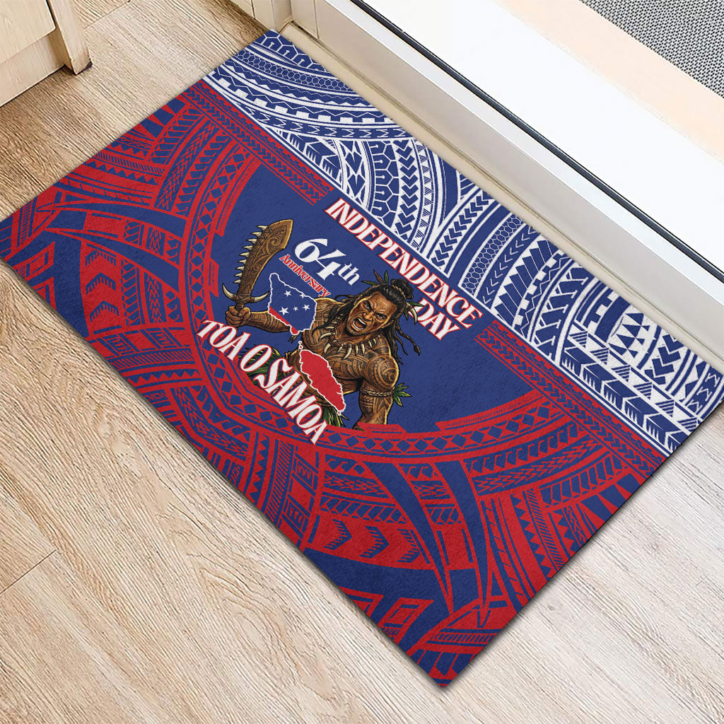 Samoa Independence Day Rubber Doormat 64th Anniversary Toa O Samoa