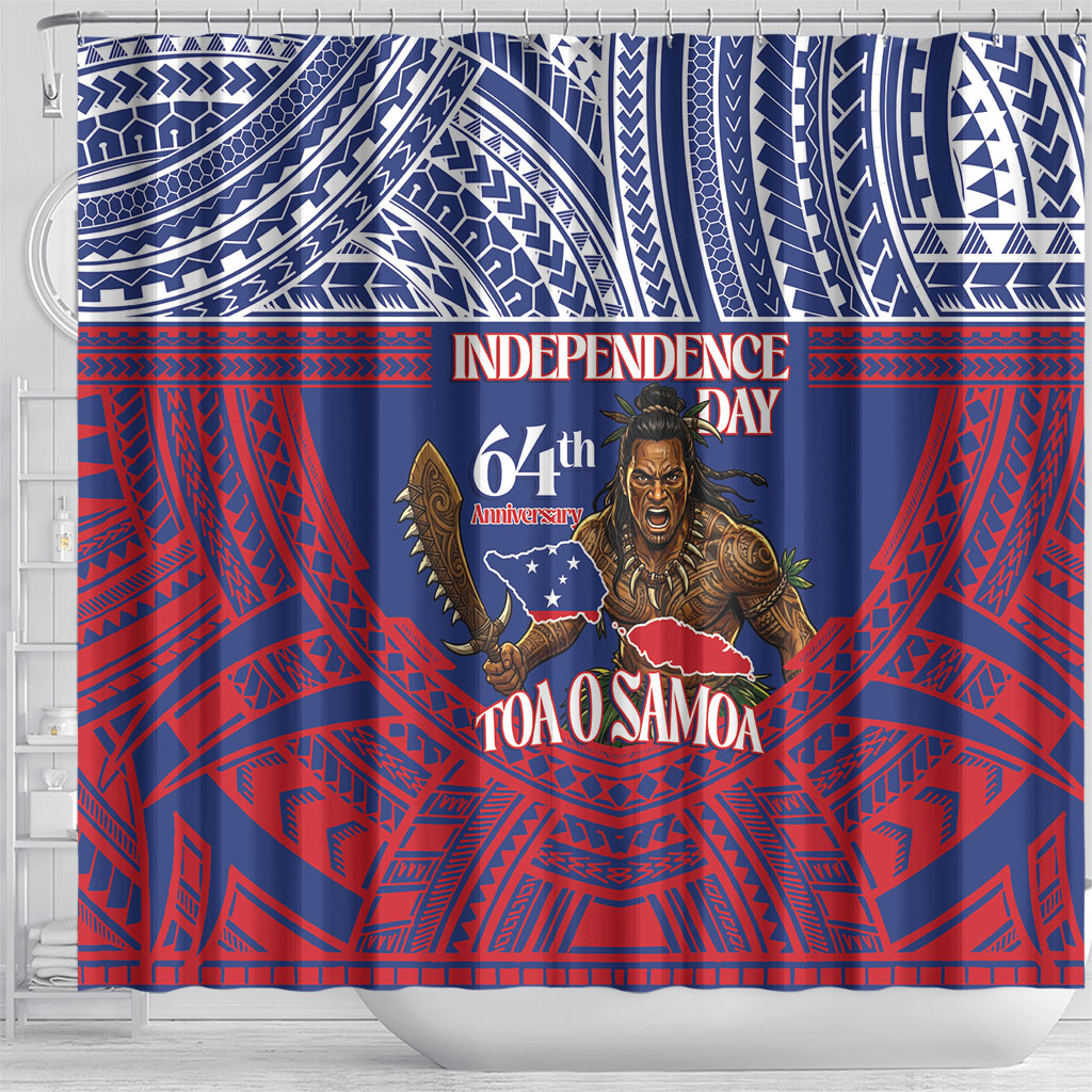 Samoa Independence Day Shower Curtain 64th Anniversary Toa O Samoa
