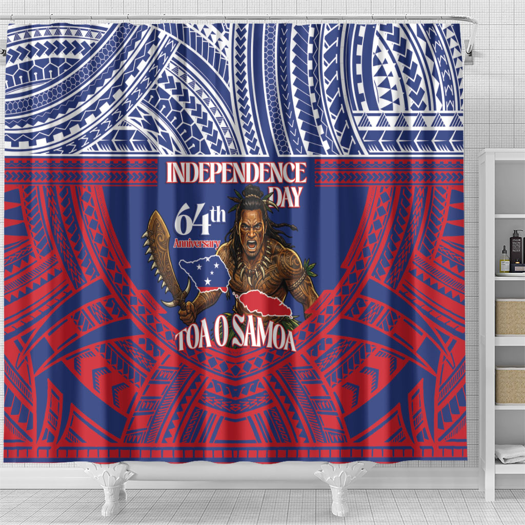 Samoa Independence Day Shower Curtain 64th Anniversary Toa O Samoa