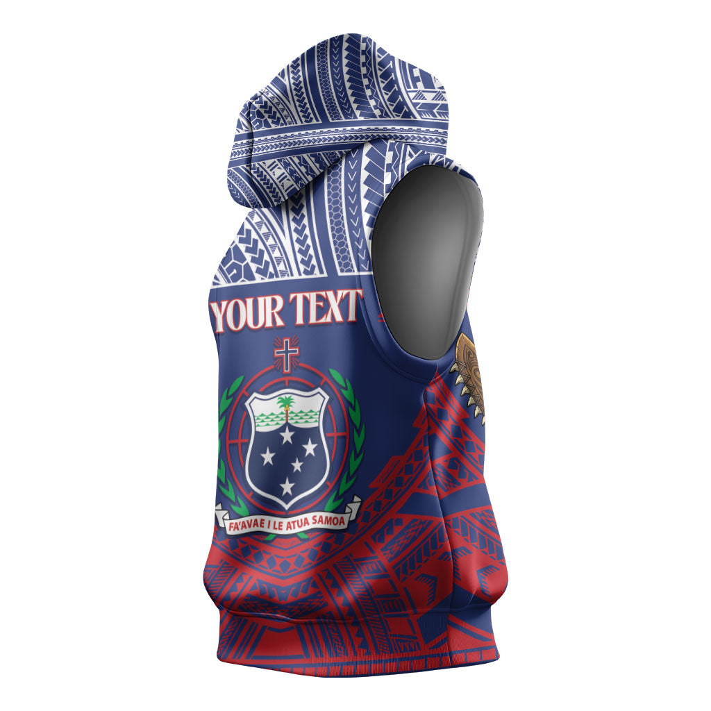 Personalised Samoa Independence Day Sleeveless Hoodie 64th Anniversary Toa O Samoa