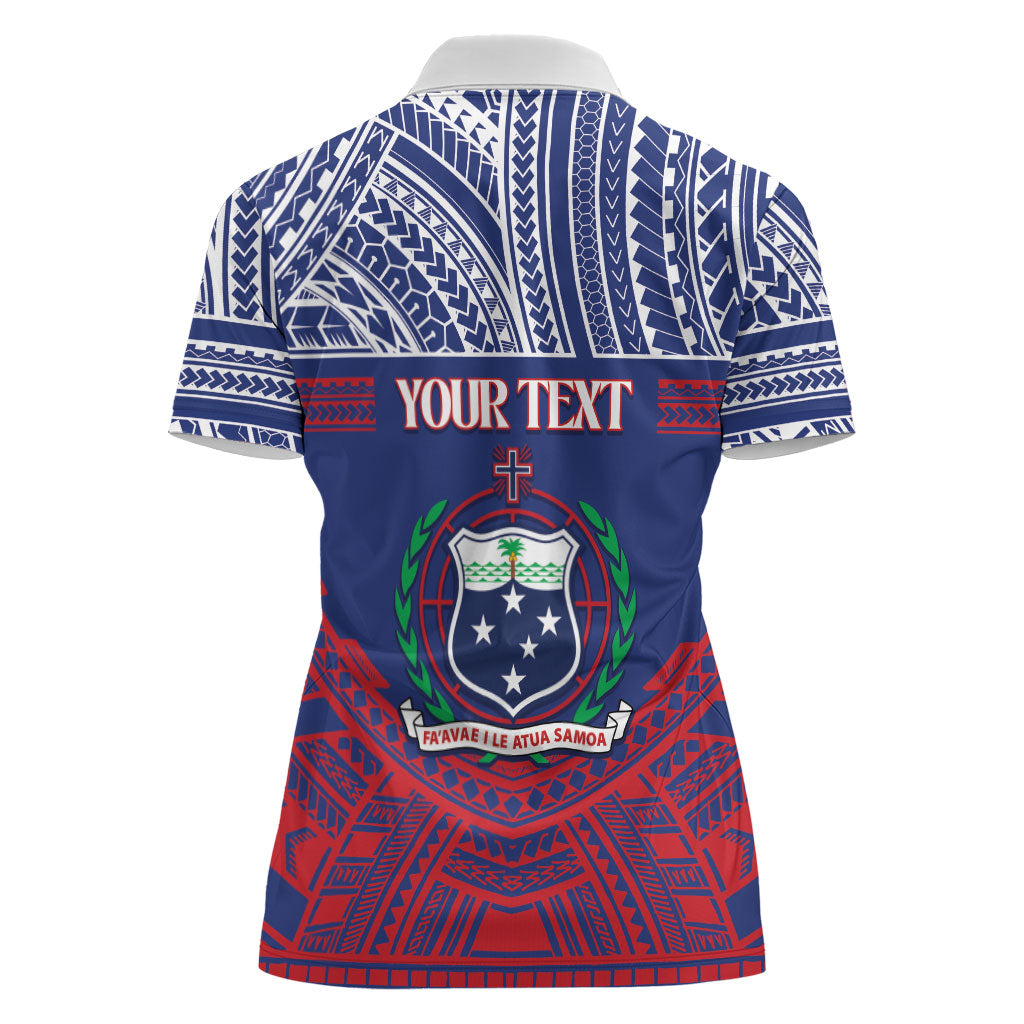 Personalised Samoa Independence Day Women Polo Shirt 64th Anniversary Toa O Samoa LT14 - Polynesian Pride