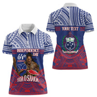 Personalised Samoa Independence Day Women Polo Shirt 64th Anniversary Toa O Samoa LT14 - Polynesian Pride