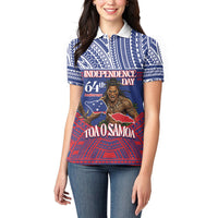 Personalised Samoa Independence Day Women Polo Shirt 64th Anniversary Toa O Samoa LT14 - Polynesian Pride