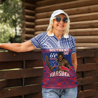 Personalised Samoa Independence Day Women Polo Shirt 64th Anniversary Toa O Samoa LT14 - Polynesian Pride