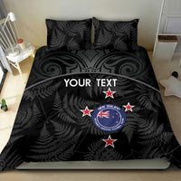 Custom New Zealand Silver Fern Football Bedding Set Summer 2024 Olympic Go Aotearoa LT14 - Polynesian Pride
