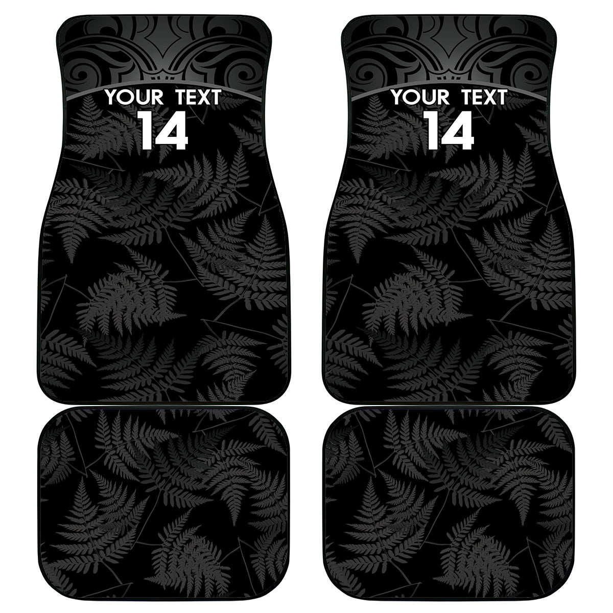 Custom New Zealand Silver Fern Football Car Mats Summer 2024 Olympic Go Aotearoa LT14 - Polynesian Pride