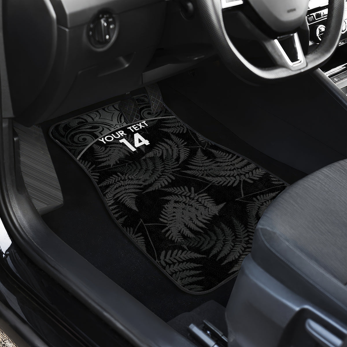 Custom New Zealand Silver Fern Football Car Mats Summer 2024 Olympic Go Aotearoa LT14 - Polynesian Pride