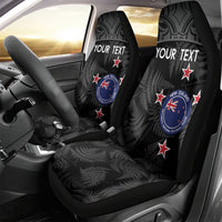 Custom New Zealand Silver Fern Football Car Seat Cover Summer 2024 Olympic Go Aotearoa LT14 - Polynesian Pride