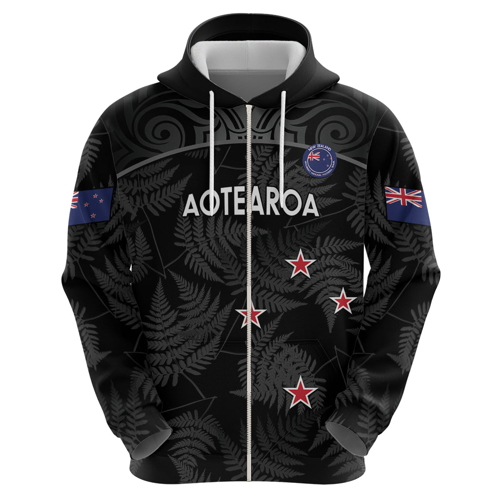 Custom New Zealand Silver Fern Football Hoodie Summer 2024 Olympic Go Aotearoa LT14 - Polynesian Pride