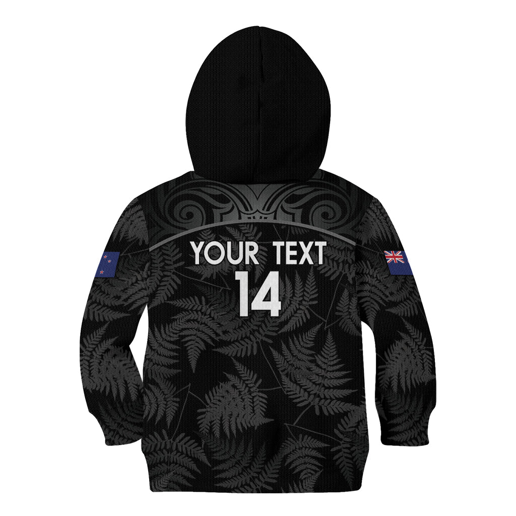 Custom New Zealand Silver Fern Football Kid Hoodie Summer 2024 Olympic Go Aotearoa LT14 - Polynesian Pride