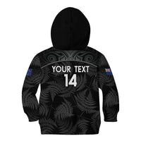 Custom New Zealand Silver Fern Football Kid Hoodie Summer 2024 Olympic Go Aotearoa LT14 - Polynesian Pride