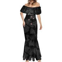 Custom New Zealand Silver Fern Football Mermaid Dress Summer 2024 Olympic Go Aotearoa LT14 - Polynesian Pride