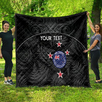 Custom New Zealand Silver Fern Football Quilt Summer 2024 Olympic Go Aotearoa LT14 - Polynesian Pride