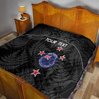 Custom New Zealand Silver Fern Football Quilt Summer 2024 Olympic Go Aotearoa LT14 - Polynesian Pride