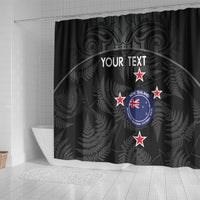 Custom New Zealand Silver Fern Football Shower Curtain Summer 2024 Olympic Go Aotearoa LT14 - Polynesian Pride
