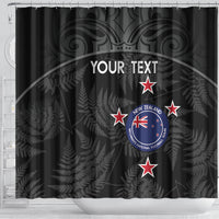 Custom New Zealand Silver Fern Football Shower Curtain Summer 2024 Olympic Go Aotearoa LT14 - Polynesian Pride