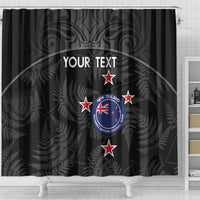 Custom New Zealand Silver Fern Football Shower Curtain Summer 2024 Olympic Go Aotearoa LT14 - Polynesian Pride