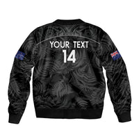 Custom New Zealand Silver Fern Football Sleeve Zip Bomber Jacket Summer 2024 Olympic Go Aotearoa LT14 - Polynesian Pride