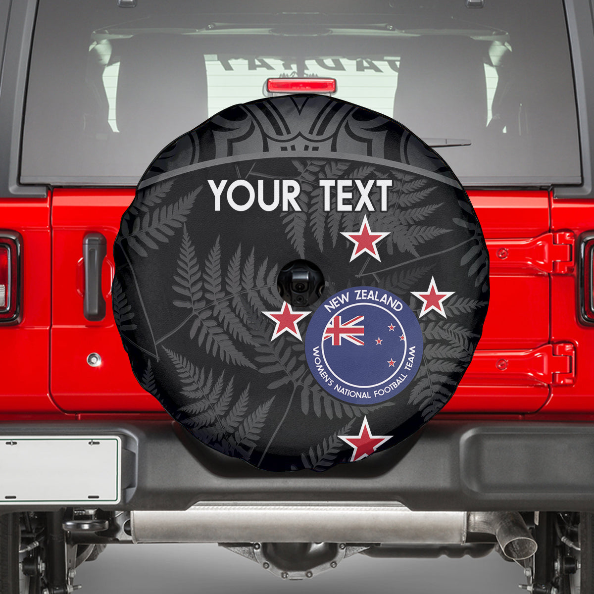 Custom New Zealand Silver Fern Football Spare Tire Cover Summer 2024 Olympic Go Aotearoa LT14 - Polynesian Pride