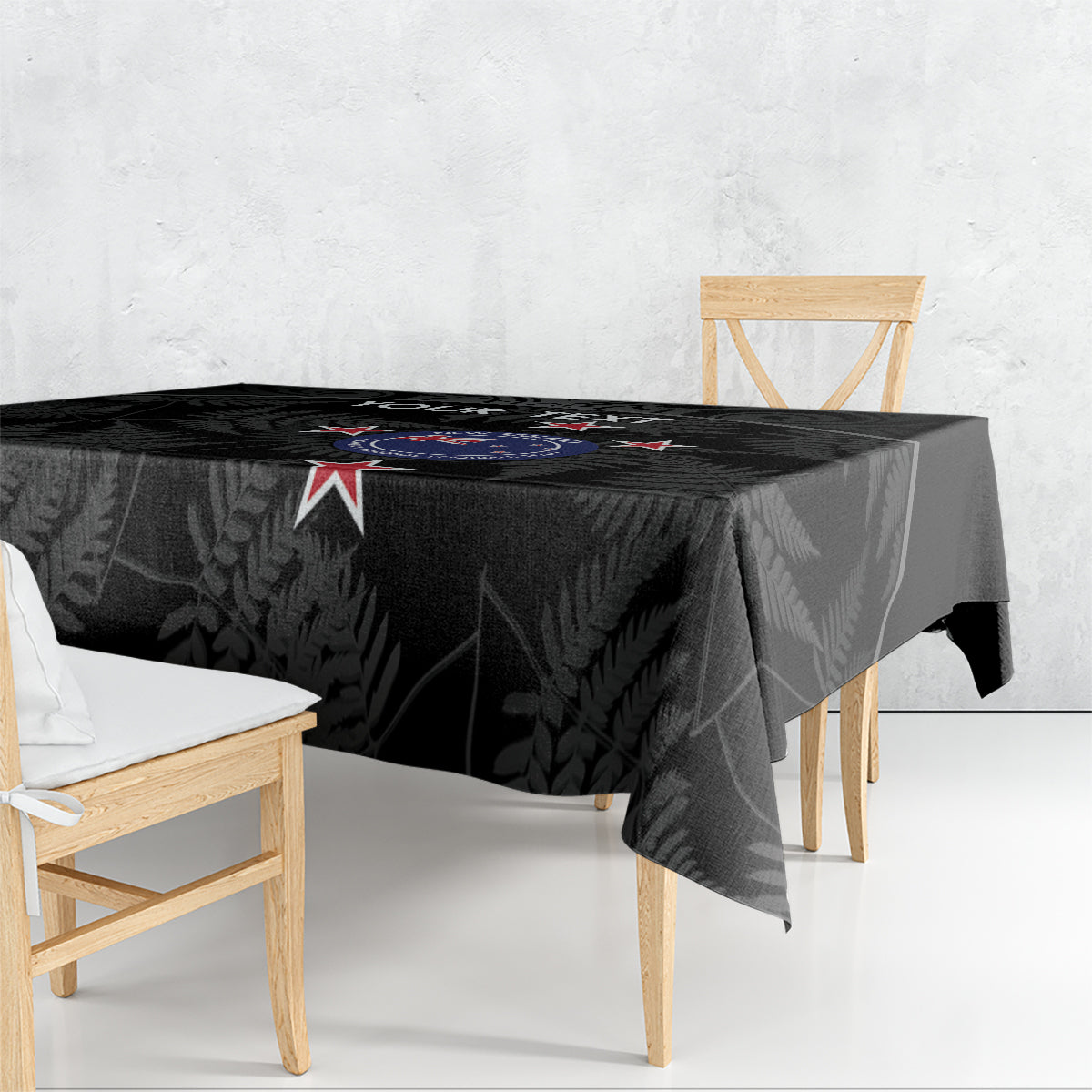 Custom New Zealand Silver Fern Football Tablecloth Summer 2024 Olympic Go Aotearoa LT14 - Polynesian Pride