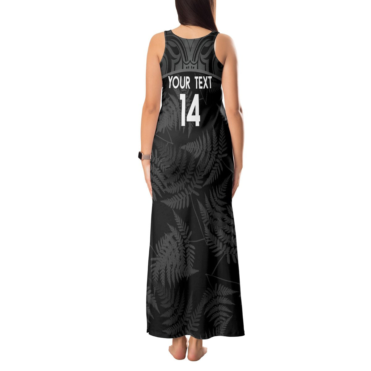 Custom New Zealand Silver Fern Football Tank Maxi Dress Summer 2024 Olympic Go Aotearoa LT14 - Polynesian Pride