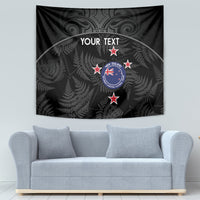 Custom New Zealand Silver Fern Football Tapestry Summer 2024 Olympic Go Aotearoa LT14 - Polynesian Pride