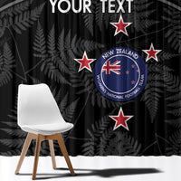 Custom New Zealand Silver Fern Football Window Curtain Summer 2024 Olympic Go Aotearoa LT14 - Polynesian Pride