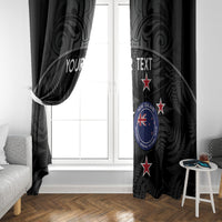 Custom New Zealand Silver Fern Football Window Curtain Summer 2024 Olympic Go Aotearoa LT14 - Polynesian Pride