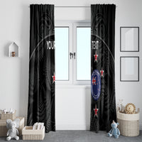 Custom New Zealand Silver Fern Football Window Curtain Summer 2024 Olympic Go Aotearoa LT14 - Polynesian Pride