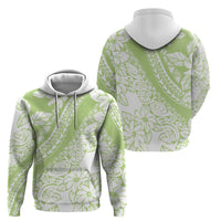 Polynesian Tiare Flower Sage Green Pastel Hoodie LT14 - Polynesian Pride