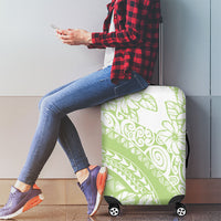 Polynesian Tiare Flower Sage Green Pastel Luggage Cover