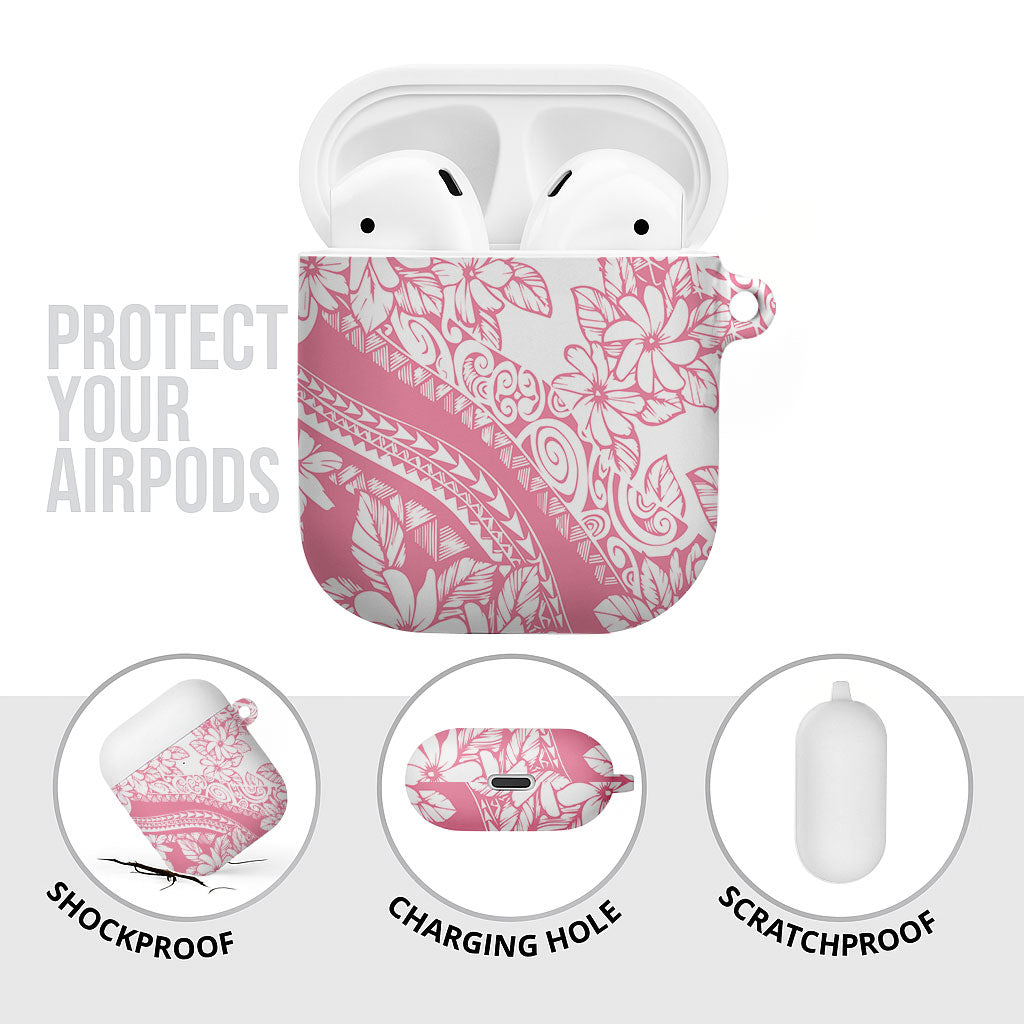 Polynesian Tiare Flower Pink Pastel Vibes AirPods Case