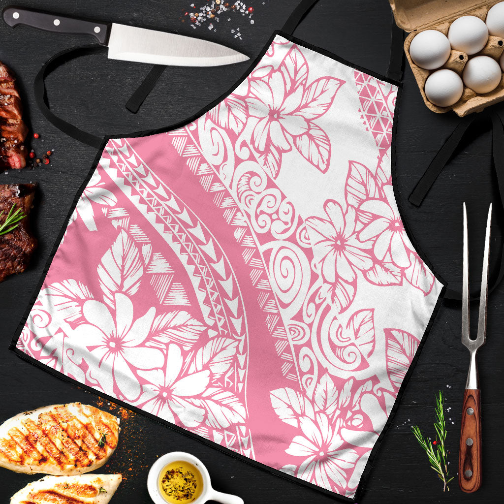 Polynesian Tiare Flower Pink Pastel Vibes Apron
