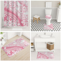 Polynesian Tiare Flower Pink Pastel Vibes Bathroom Set