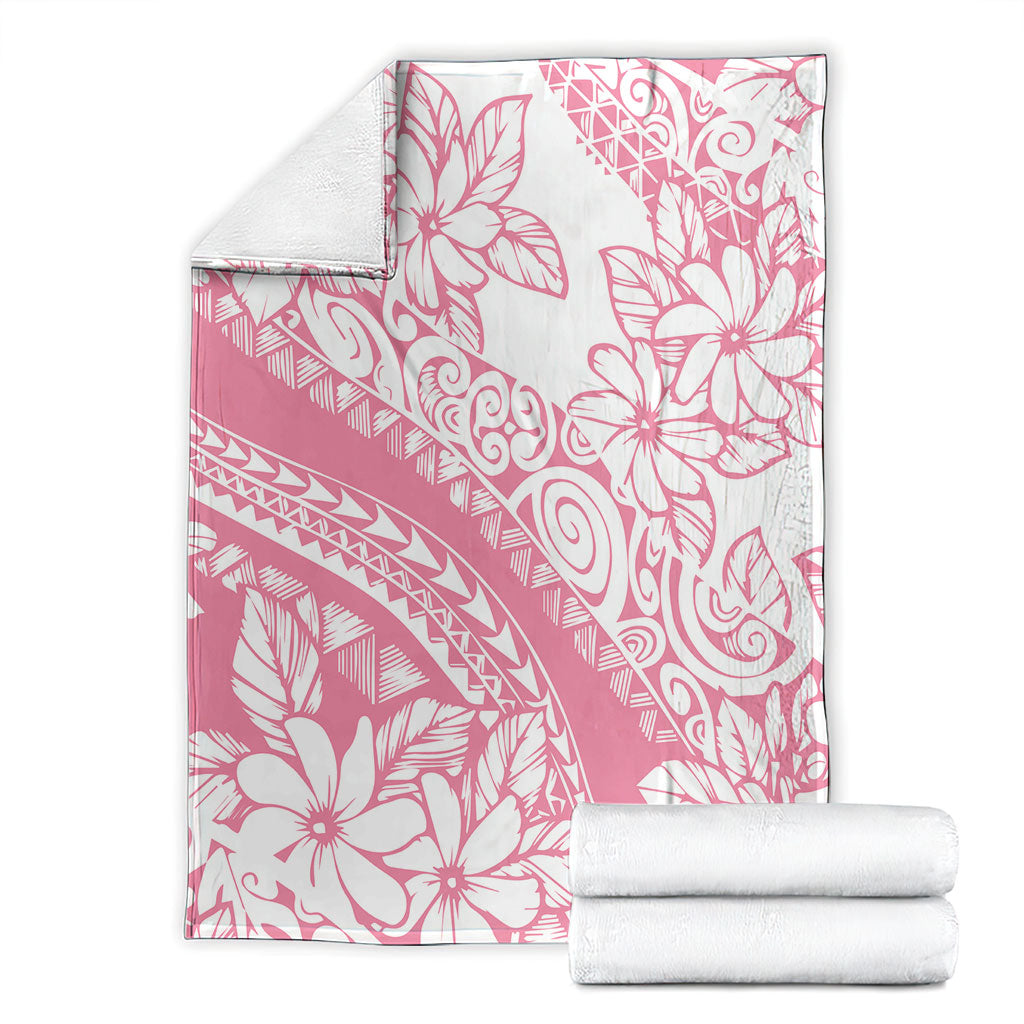 Polynesian Tiare Flower Pink Pastel Vibes Blanket