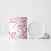 Polynesian Tiare Flower Pink Pastel Vibes Ceramic Mug