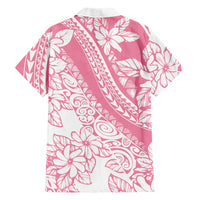 Polynesian Tiare Flower Pink Pastel Vibes Family Matching Puletasi and Hawaiian Shirt LT14 - Polynesian Pride