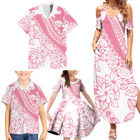 Polynesian Tiare Flower Pink Pastel Vibes Family Matching Summer Maxi Dress and Hawaiian Shirt LT14 - Polynesian Pride