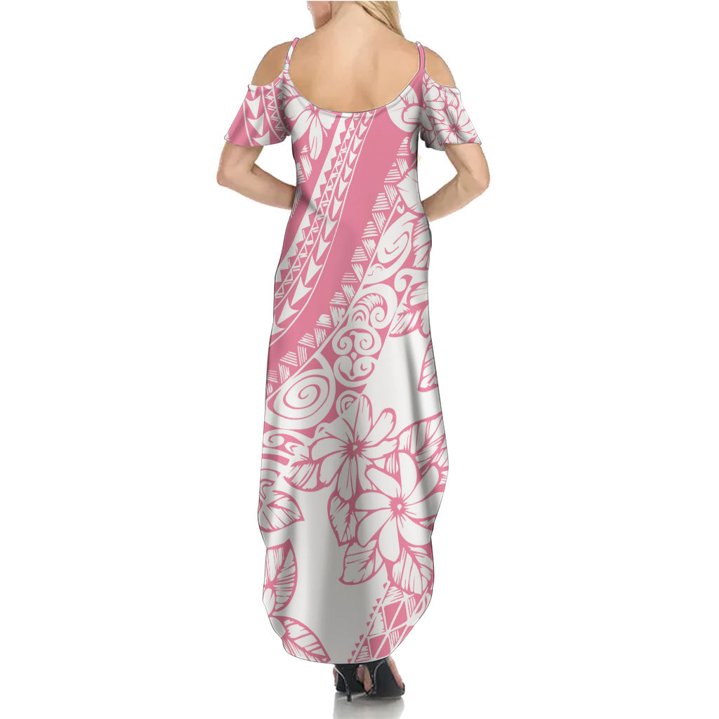 Polynesian Tiare Flower Pink Pastel Vibes Family Matching Summer Maxi Dress and Hawaiian Shirt LT14 - Polynesian Pride
