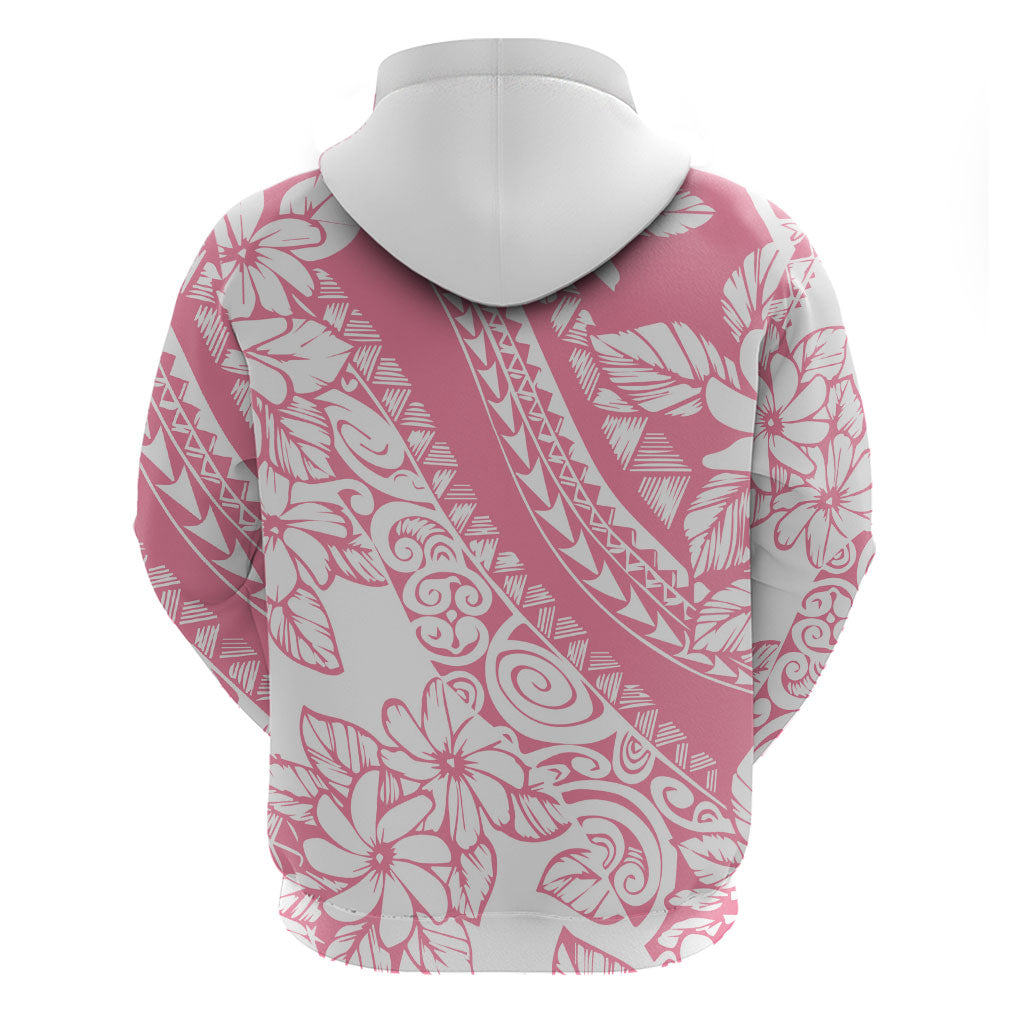 Polynesian Tiare Flower Pink Pastel Vibes Hoodie