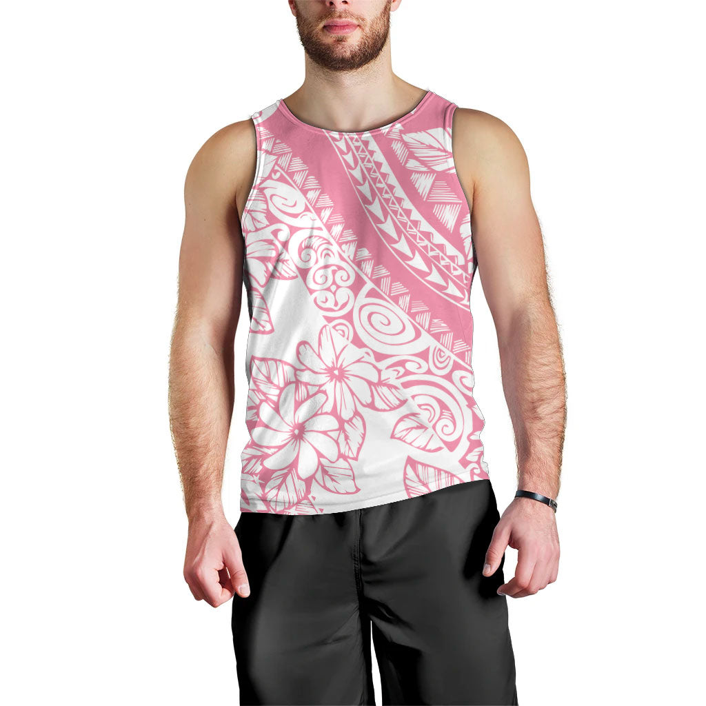 Polynesian Tiare Flower Pink Pastel Vibes Men Tank Top LT14 - Polynesian Pride
