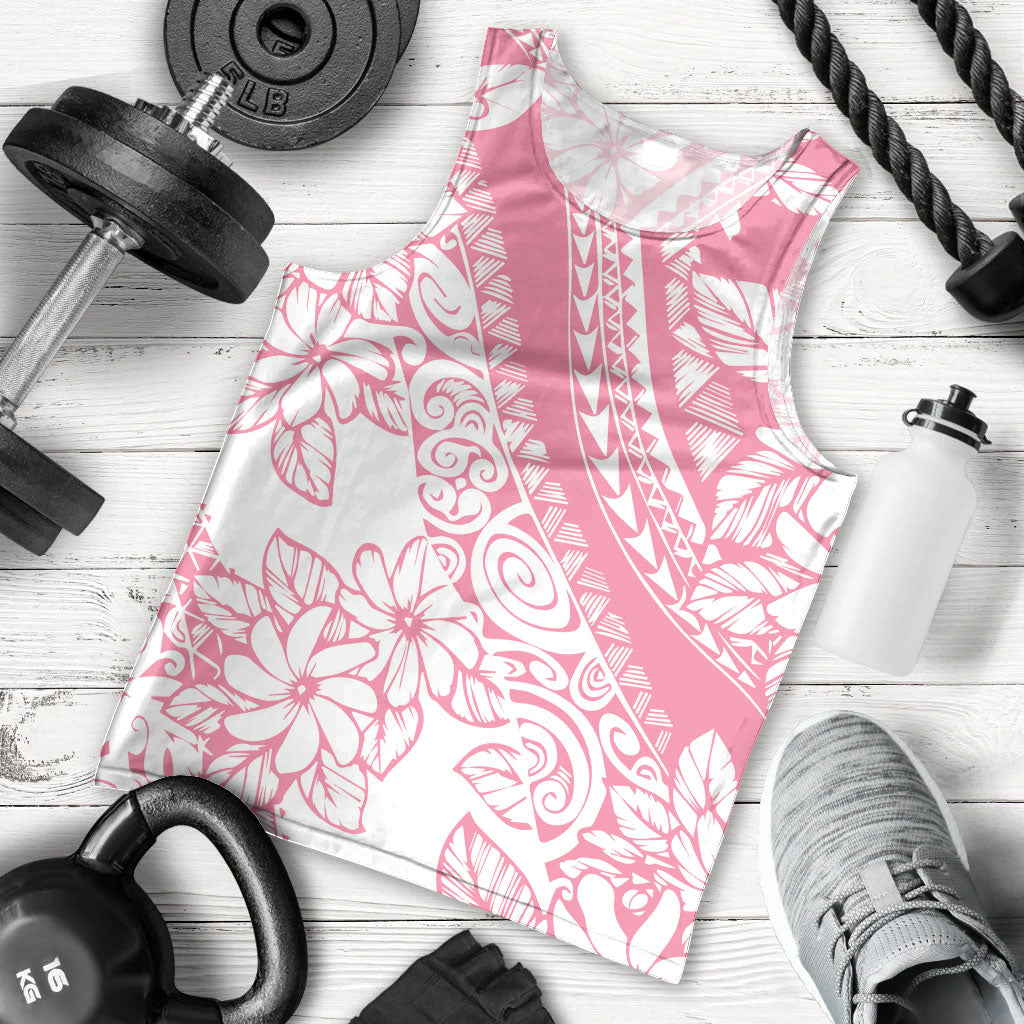 Polynesian Tiare Flower Pink Pastel Vibes Men Tank Top LT14 - Polynesian Pride