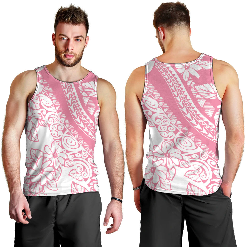 Polynesian Tiare Flower Pink Pastel Vibes Men Tank Top LT14 - Polynesian Pride