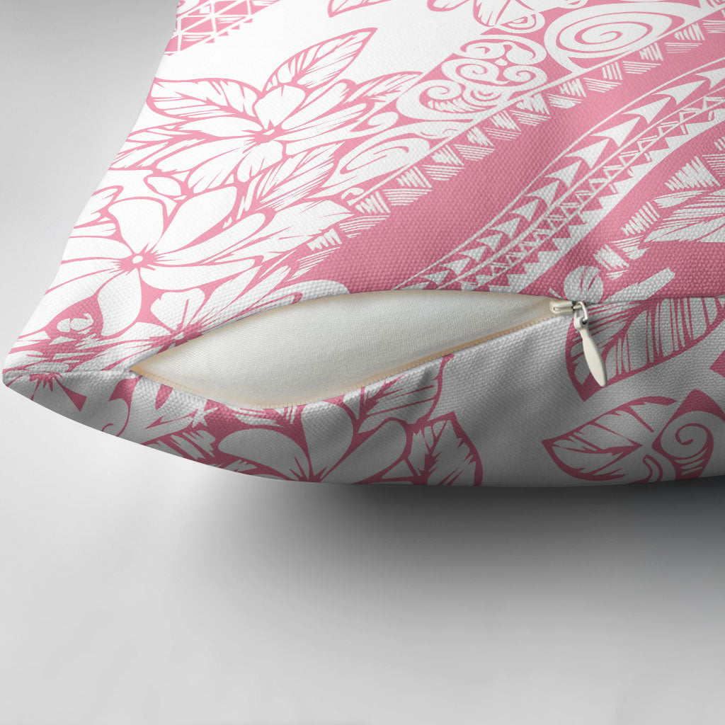 Polynesian Tiare Flower Pink Pastel Vibes Pillow Cover
