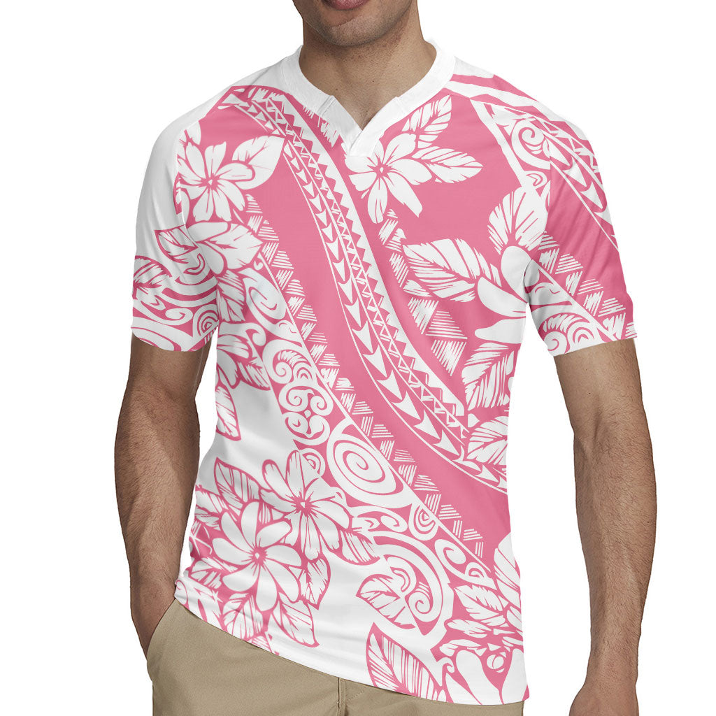 Polynesian Tiare Flower Pink Pastel Vibes Rugby Jersey