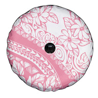 Polynesian Tiare Flower Pink Pastel Vibes Spare Tire Cover LT14 - Polynesian Pride