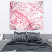 Polynesian Tiare Flower Pink Pastel Vibes Tapestry
