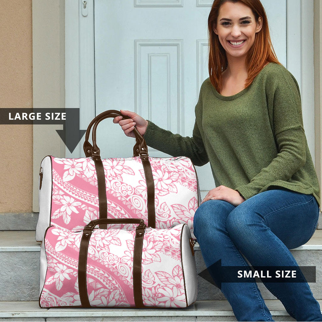 Polynesian Tiare Flower Pink Pastel Vibes Travel Bag