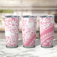 Polynesian Tiare Flower Pink Pastel Vibes Tumbler Cup LT14 - Polynesian Pride