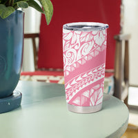 Polynesian Tiare Flower Pink Pastel Vibes Tumbler Cup LT14 - Polynesian Pride